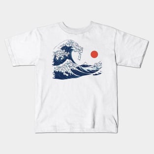 The Great Wave of Samoyed Kids T-Shirt